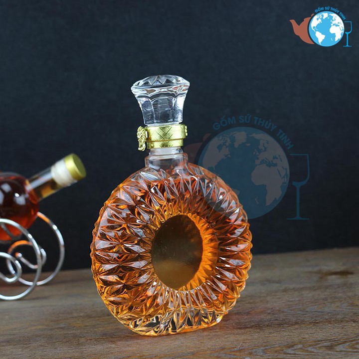Chai thủy tinh/ Bình thủy tinh đựng rượu đông trùng 500ml