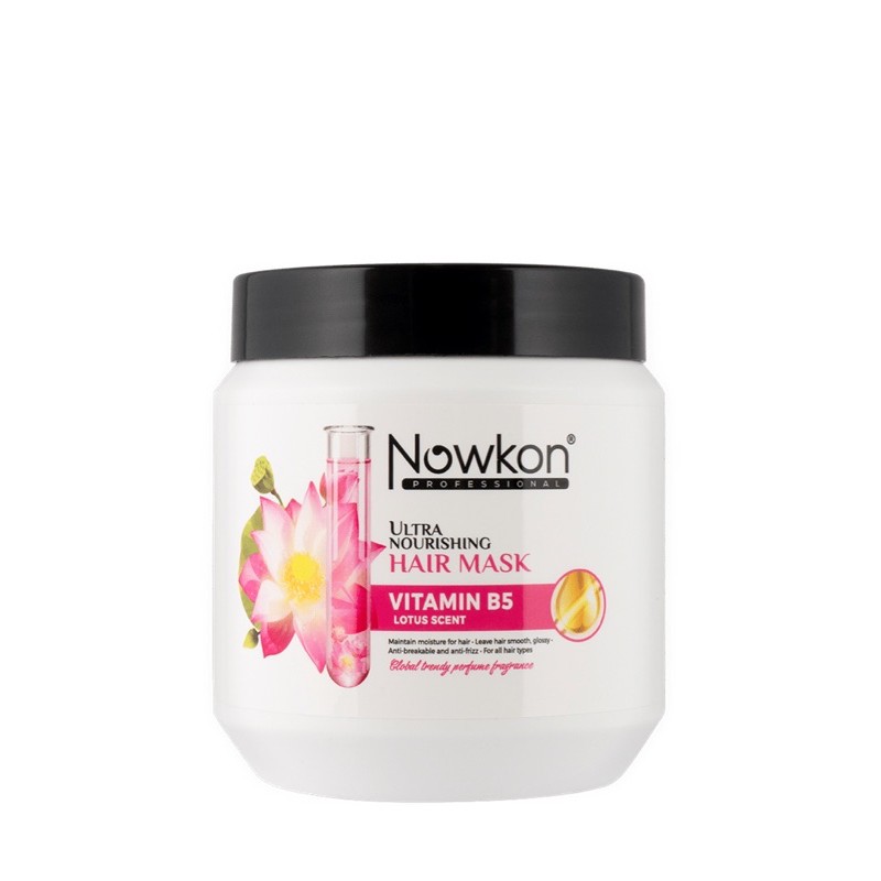 Hấp dầu hoa sen CHÍNH HÃNG Nowkon 1000ml cung cấp vitamin B5 dưỡng ẩm tóc mềm mượt, phục hồi tóc hư tổn,giúp tóc óngả