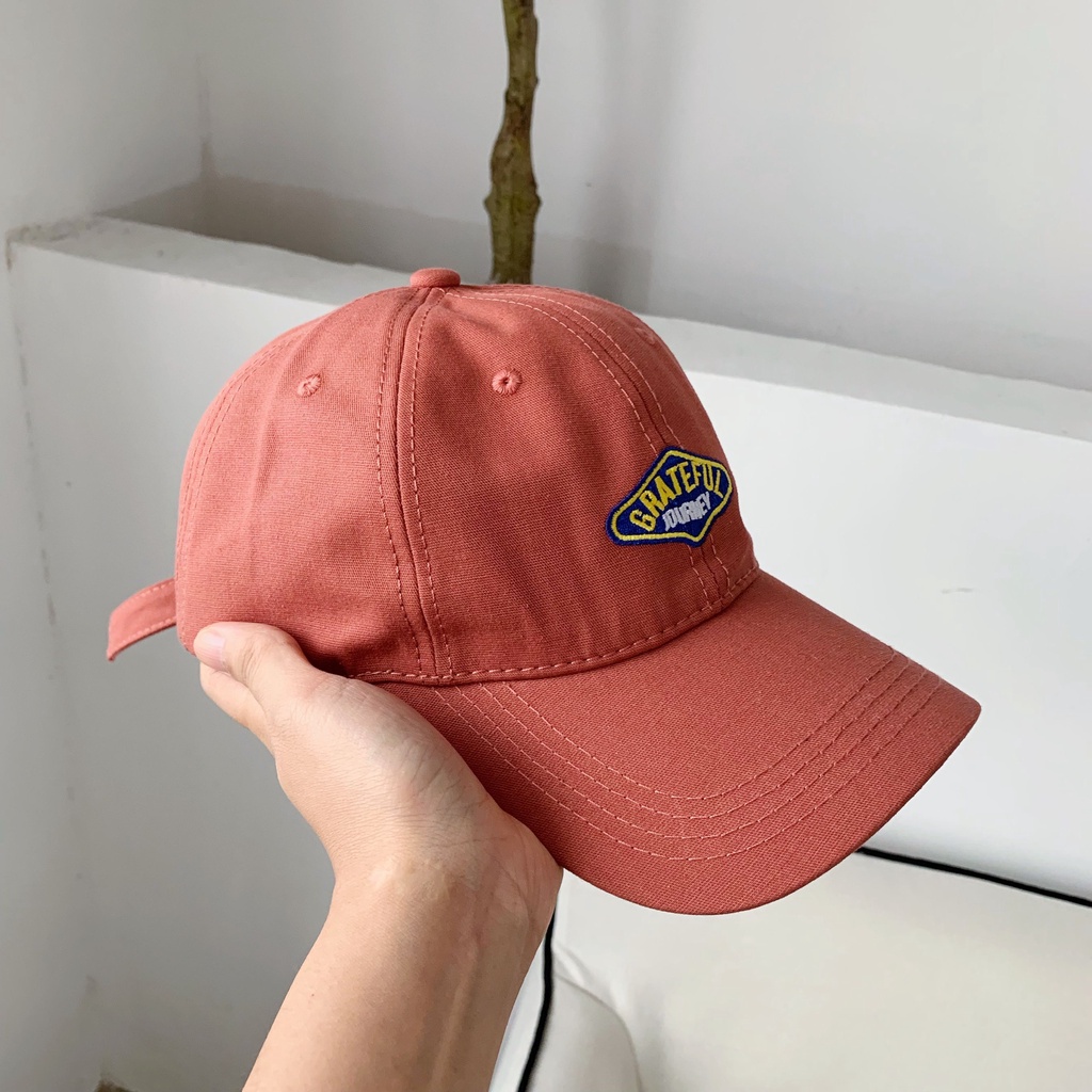 Nón/Mũ Lưỡi Trai Ulzzang Vintage Vải Cotton Cao Cấp Trơn Họa Tiết Thêu Chữ 3 Màu Phong Cách Hàn Quốc - Iclassy_shoes