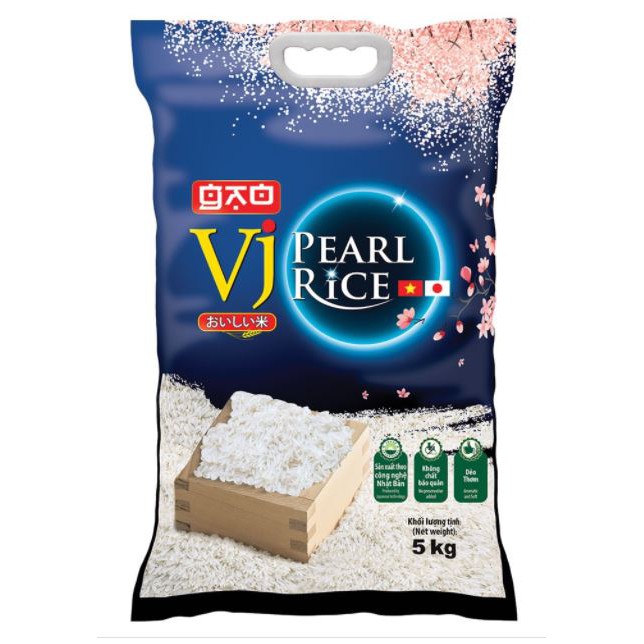 Gạo VJ Pearl Rice túi 5 Kg