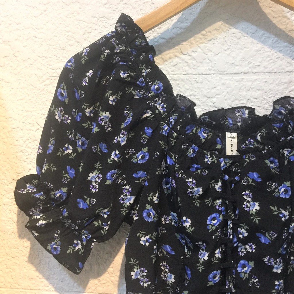 Đầm hoa đen retro DD079 | BigBuy360 - bigbuy360.vn
