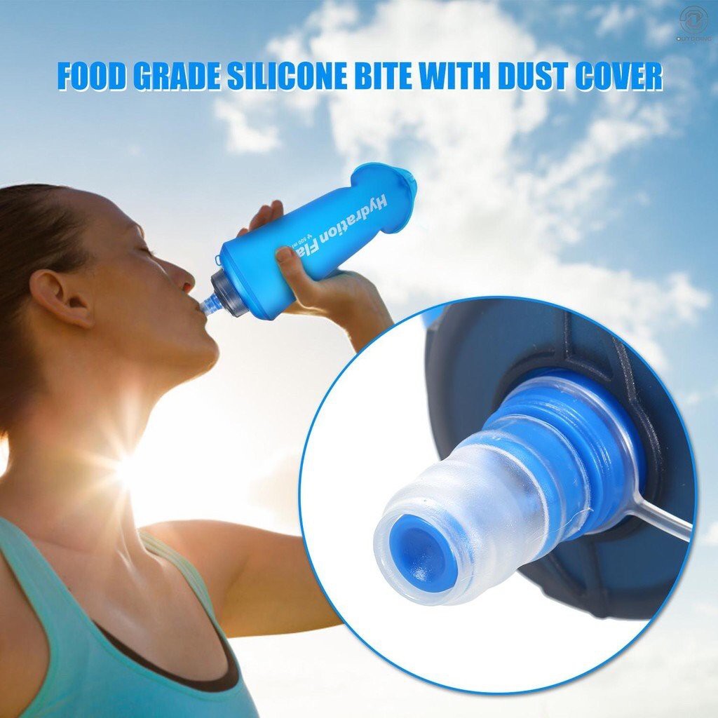 Bình nước thể thao dẻo Hydration Flask làm bằng nhựa dẻo TPU dung tích 500ml
