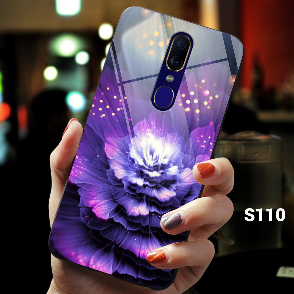 [HOT] Ốp lưng kính cường lực dành cho Oppo F11 - F11 PRO in hính hoa lá