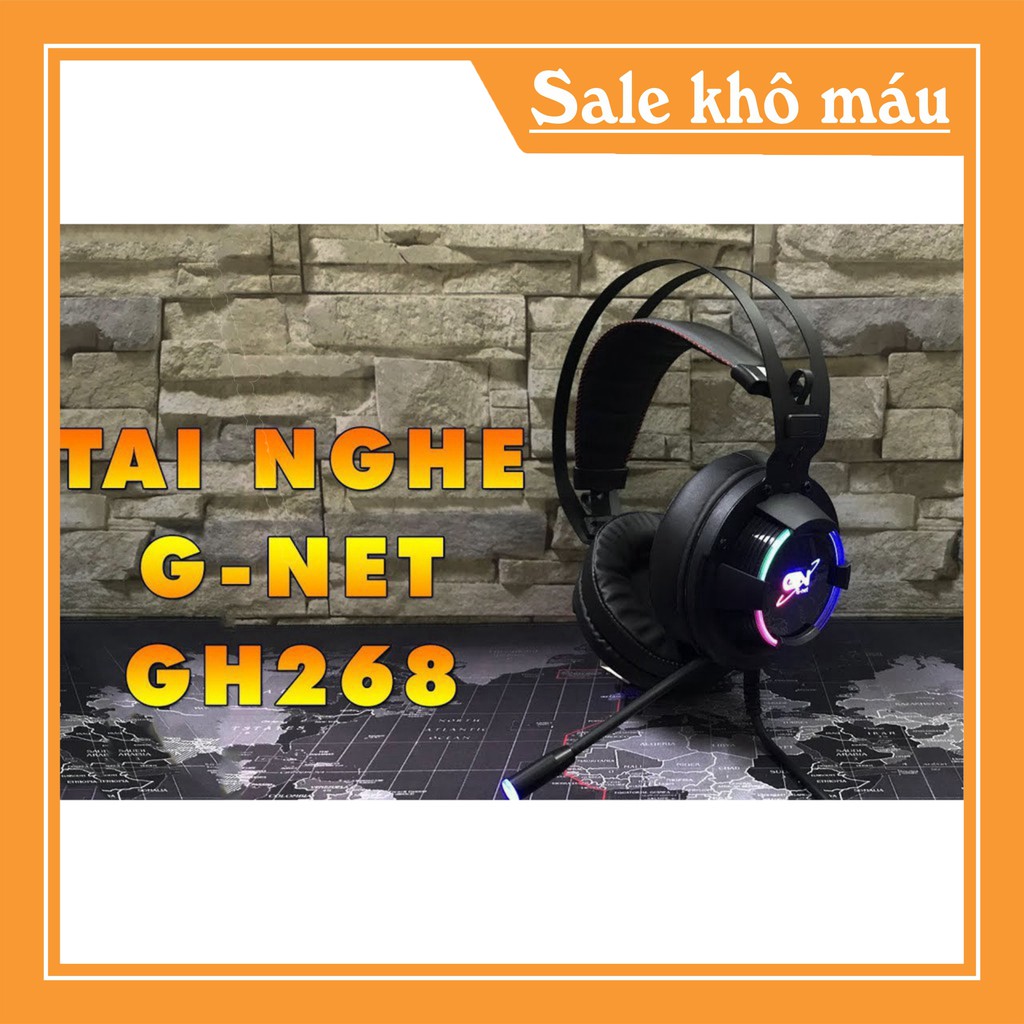 Tai nghe Gaming Gnet GH268 7.một - Âm Thanh vòm giả lập - Đèn led RGB- Bảo Hành 12 Tháng Toàn Quốc