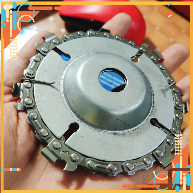 Lưỡi cưa xích 7 răng gắn với máy mài, máy cắt. đĩa cưa xích dùng để điêu khắc đồ gỗ, sẻ rãnh