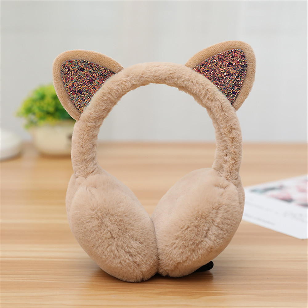 Bông chụp tai giữ ấm hình tai mèo dễ thương nhiều màu cho nữ
