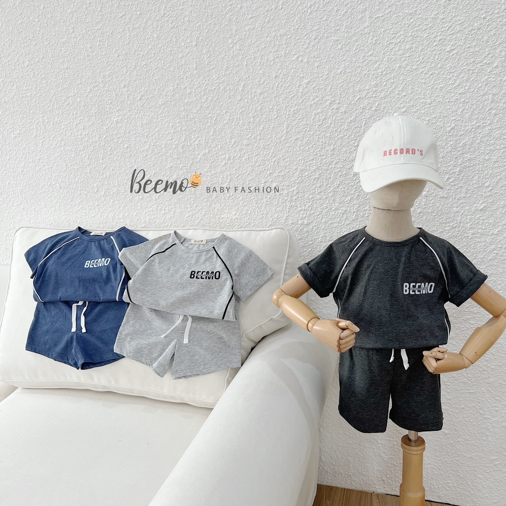 Bộ quần áo thể thao cho bé trai, bé gái Beemo, Chất liệu cotton thấm mồ hôi cực tốt, 4 màu xinh xắn B162