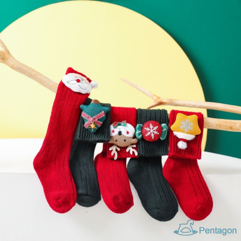 Vớ Cotton Chống Trượt In Họa Tiết Giáng Sinh Hoạt Hình Dễ Thương Cho Bé Sơ Sinh Từ 0-4 Tuổi