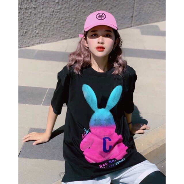 Áo Thun Unisex In 3D Họa Tiết Thỏ Rabit Trẻ Trung Năng Động