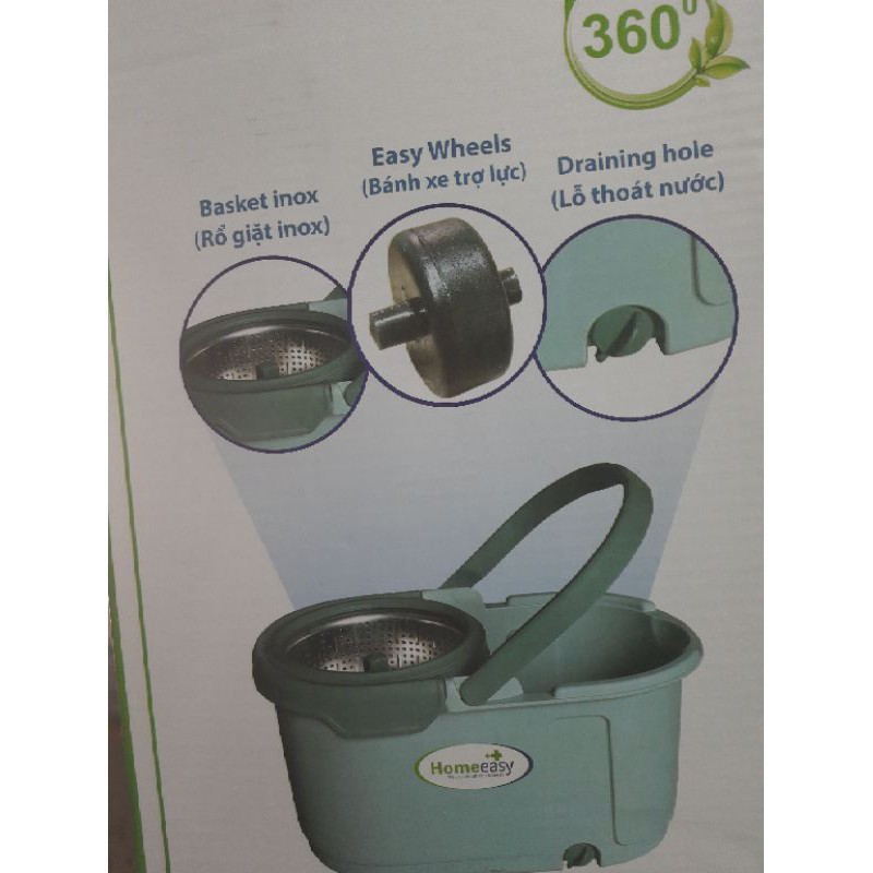 Bộ lau nhà 360 độ, Bộ lau nhà Homeeasy cao cấp