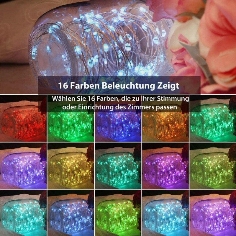 Dây Đèn Led 50 / 100 / 200 Bóng Bằng Đồng Điều Khiển Từ Xa Trang Trí Giáng Sinh