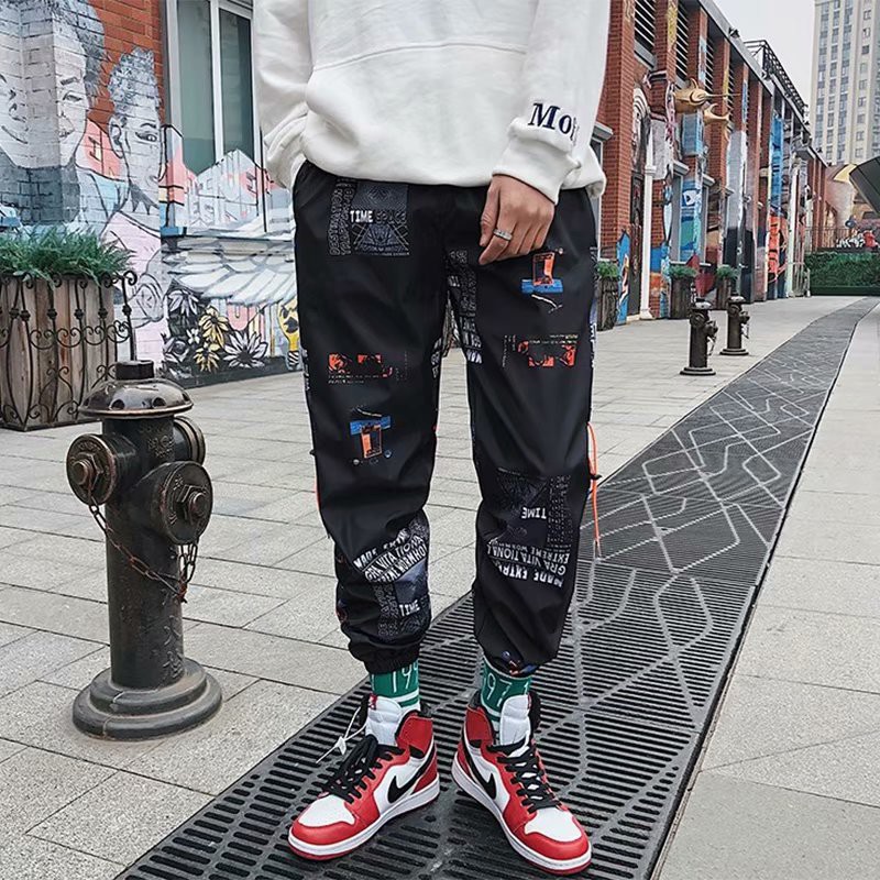 Dynamic style drawstring wide-leg trousers for men | BigBuy360 - bigbuy360.vn