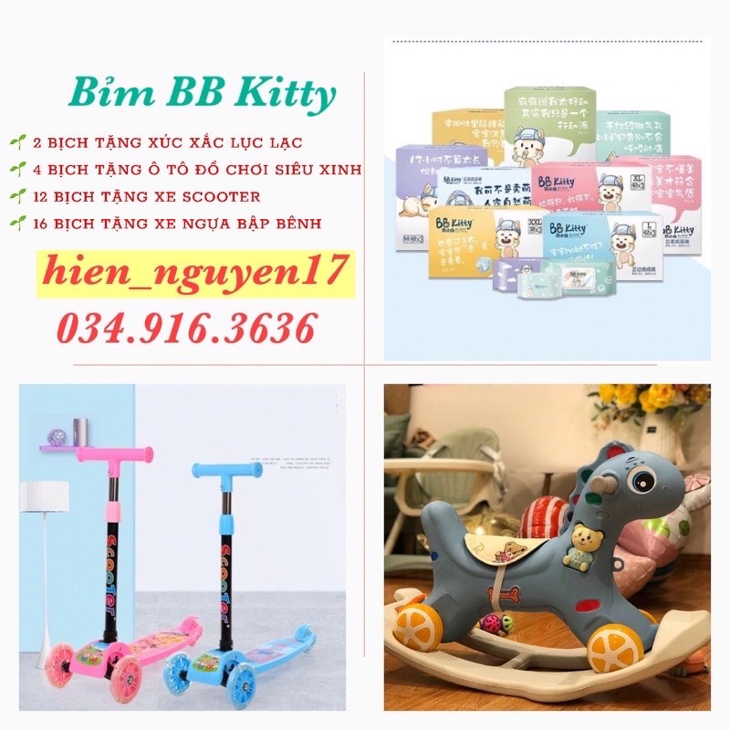 ⚡COMBO 6 BỊCH⚡ Bỉm/Tã BB Kitty Dán/Quần Nội Địa Trung CAO CẤP SIÊU THẤM HÚT đủ size S56/M48/L42/XL40/XXL36