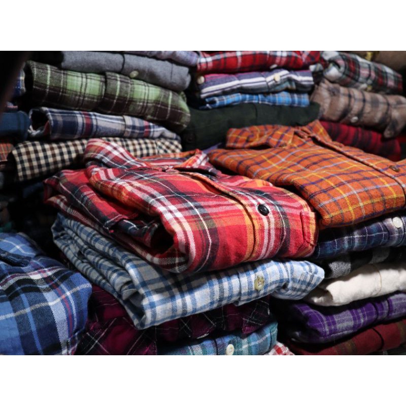 [Mã FAMAYMA2 giảm 10K đơn 50K] Áo flannel 2hand đủ size hàng Nhật (Inbox để chọn mẫu)