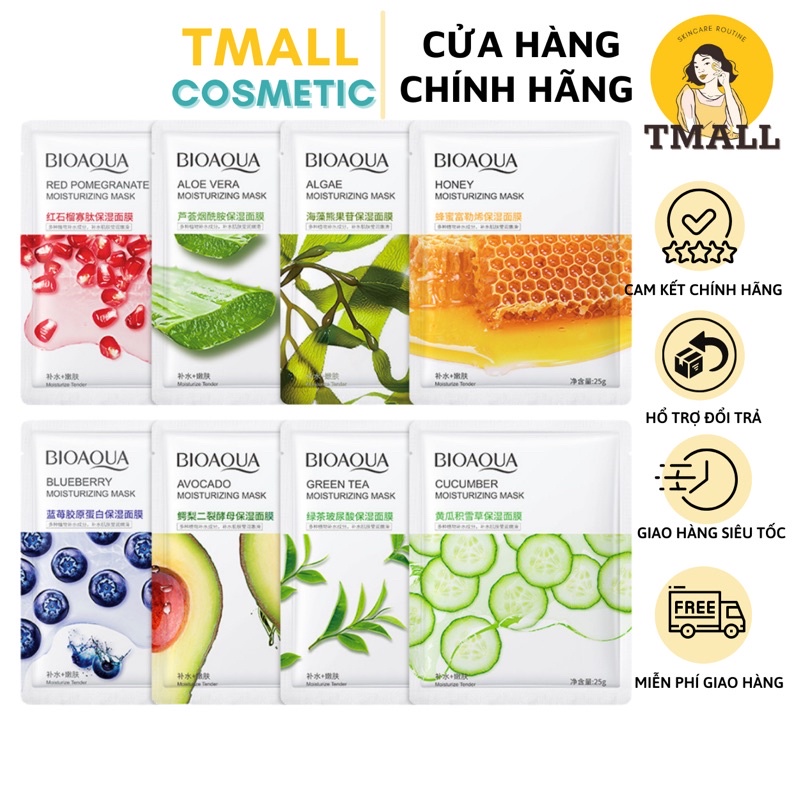 Mặt Nạ Dưỡng Da Bioaqua Trái Cây Dưỡng Trắng Cấp Ẩm Sáng Da Mờ Thâm Hiệu Quả Mặt Nạ Nội Địa Trung Chính Hãng