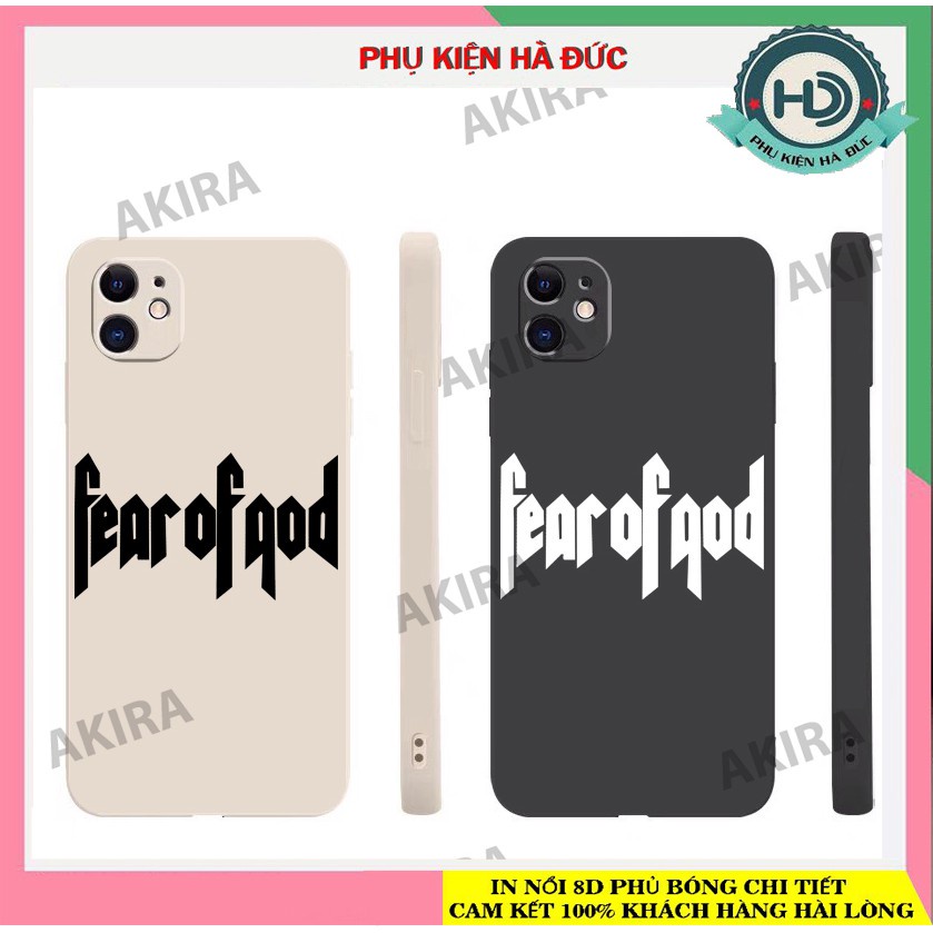 ốp lưng fear off god dẻo mềm vuông cạnh bảo vệ camera cho full dòng máy iphone