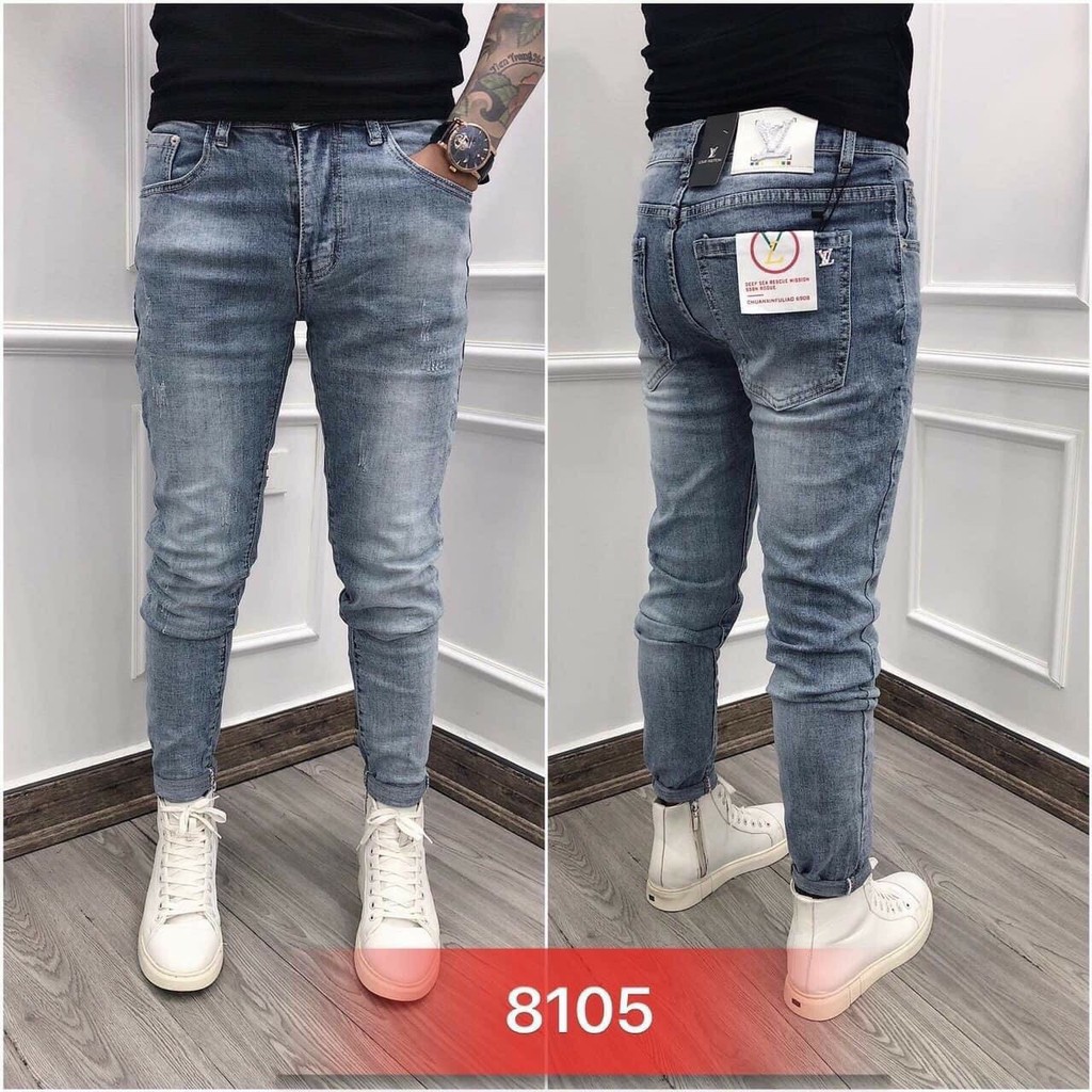 Quần jean nam chất bò đẹp cao cấp co giãn ống suông hàn quốc King168 MN16