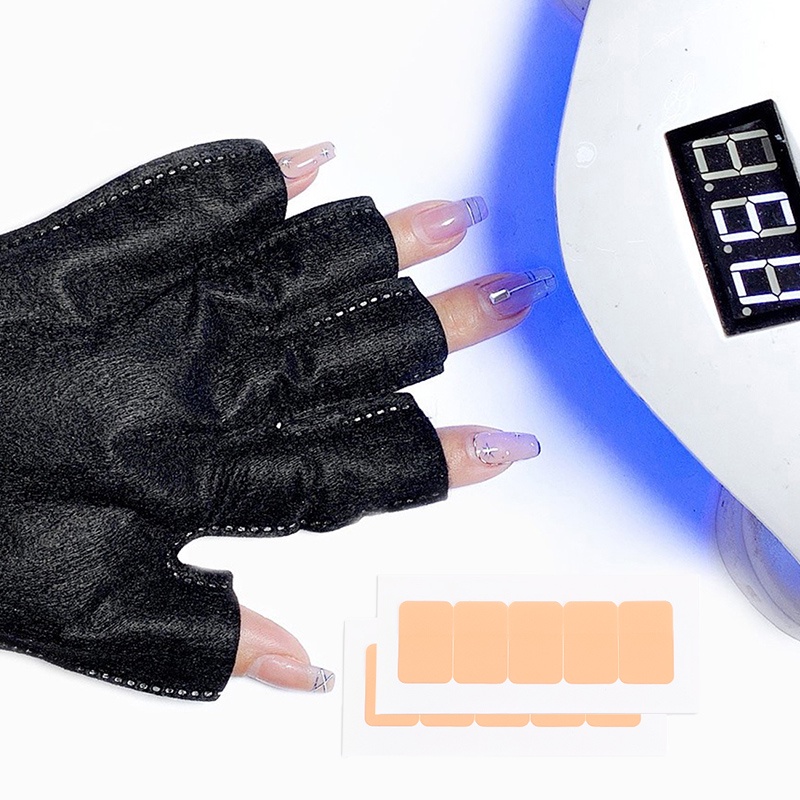 1 Cặp Găng Tay Đèn Led UV / Dụng Cụ Làm Móng Chống Bức Xạ