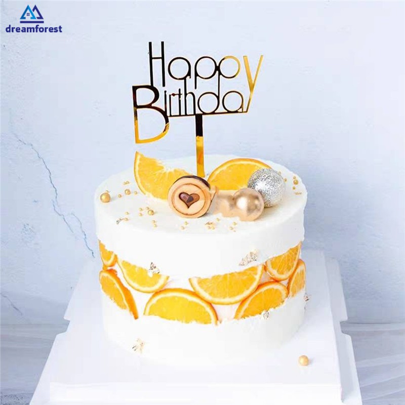 Chữ Happy Birthday Gắn Trang Trí Bánh Kem
