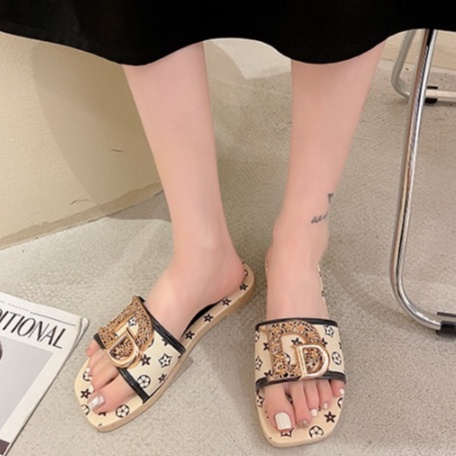 Dép Quai Ngang Thời Trang Nữ Kiểu Dáng Sang Trọng - Dép Đế Nhựa Dẻo Chống Trơn Trợt