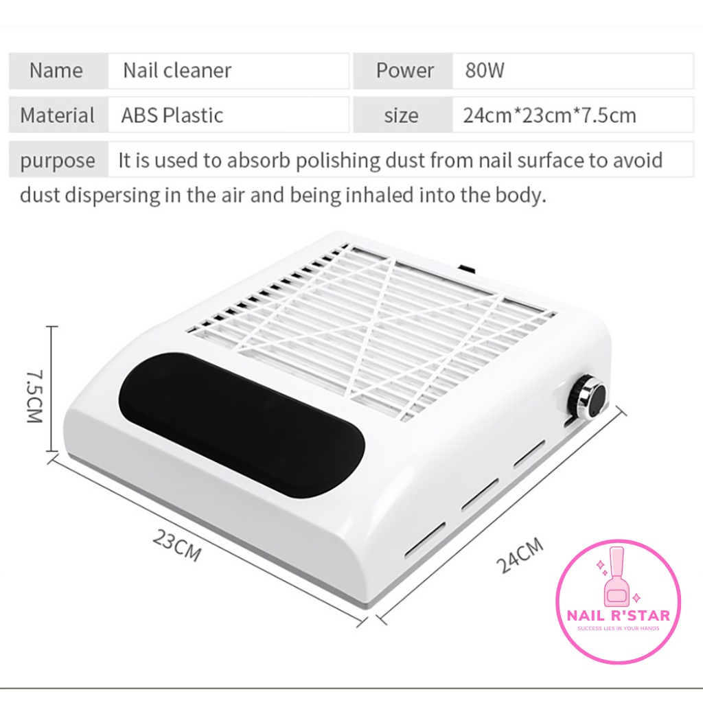 Máy Hút Bụi Làm Nail Cao Cấp BQ-858-8 Để Bàn - chuyên dụng cho dân làm móng . Bảo Hành 6 Tháng NAIL R’STAR