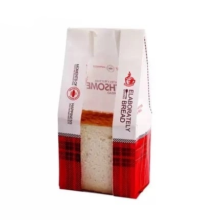 Túi bánh mì hoa cúc 300gr kẻ trắng đỏ (10c)