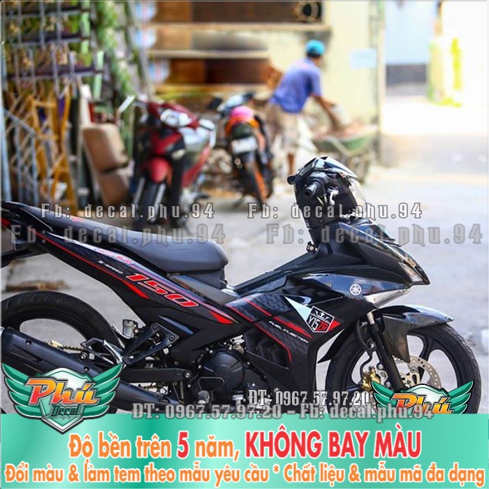 Tem rời EX 150 y15 đen (P) -1