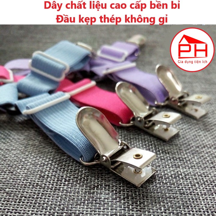 Bộ 4 Kẹp ga trải giường chống xê dịch cố định và giữ phẳng drap ga phủ giường (Giao mầu ngẫu nhiên) - Gia dụng Phước Hòa