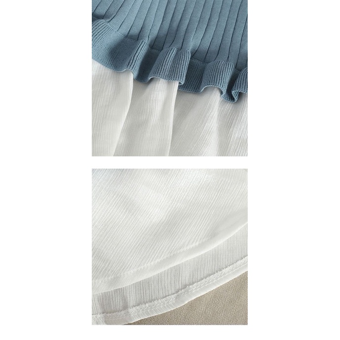 Bộ Áo Sweater Dệt Kim Dáng Ôm Phối Chân Váy Ôm Kiểu Hàn Quốc Thời Trang Thu Đông Cho Học Sinh