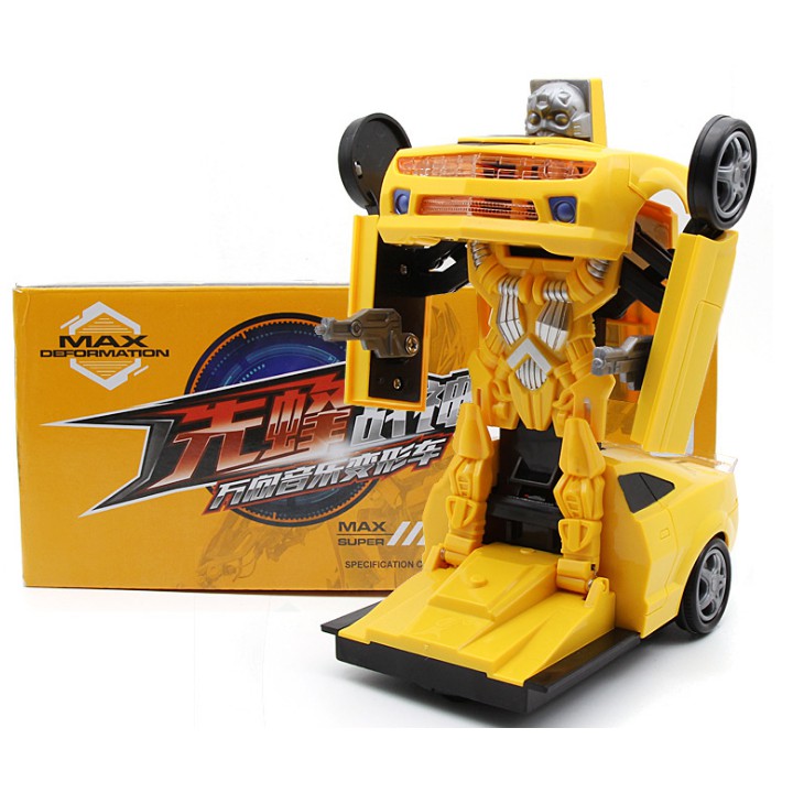Xe ô tô biến hình thành rô bốt Đồ chơi trẻ em Robot sử dụng pin