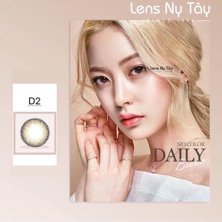 D2-081 [Lens Hàn Quốc] Nâu Trà Không Giãn (Có Độ Cận & Lệch)