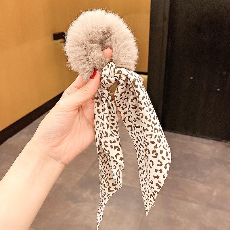 Buộc tóc scrunchies vải cực đẹp, dây búi tóc lông hot trend hàn quốc