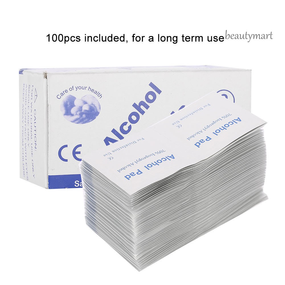 [Hàng mới về] Set 100 miếng bông gòn tẩm cồn cho tẩy sơn móng tay