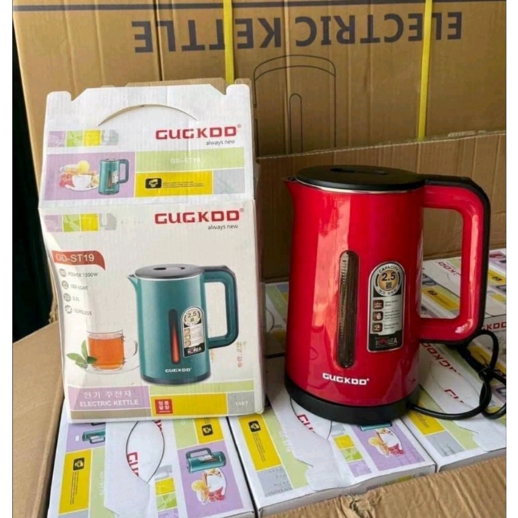 Ấm Đun Nước Siêu Tốc CUCKDD  2.5 Lít ST19 : Đèn Báo Đổi Màu  Khi Đun Nước - Tự Ngắt Khi Sôi