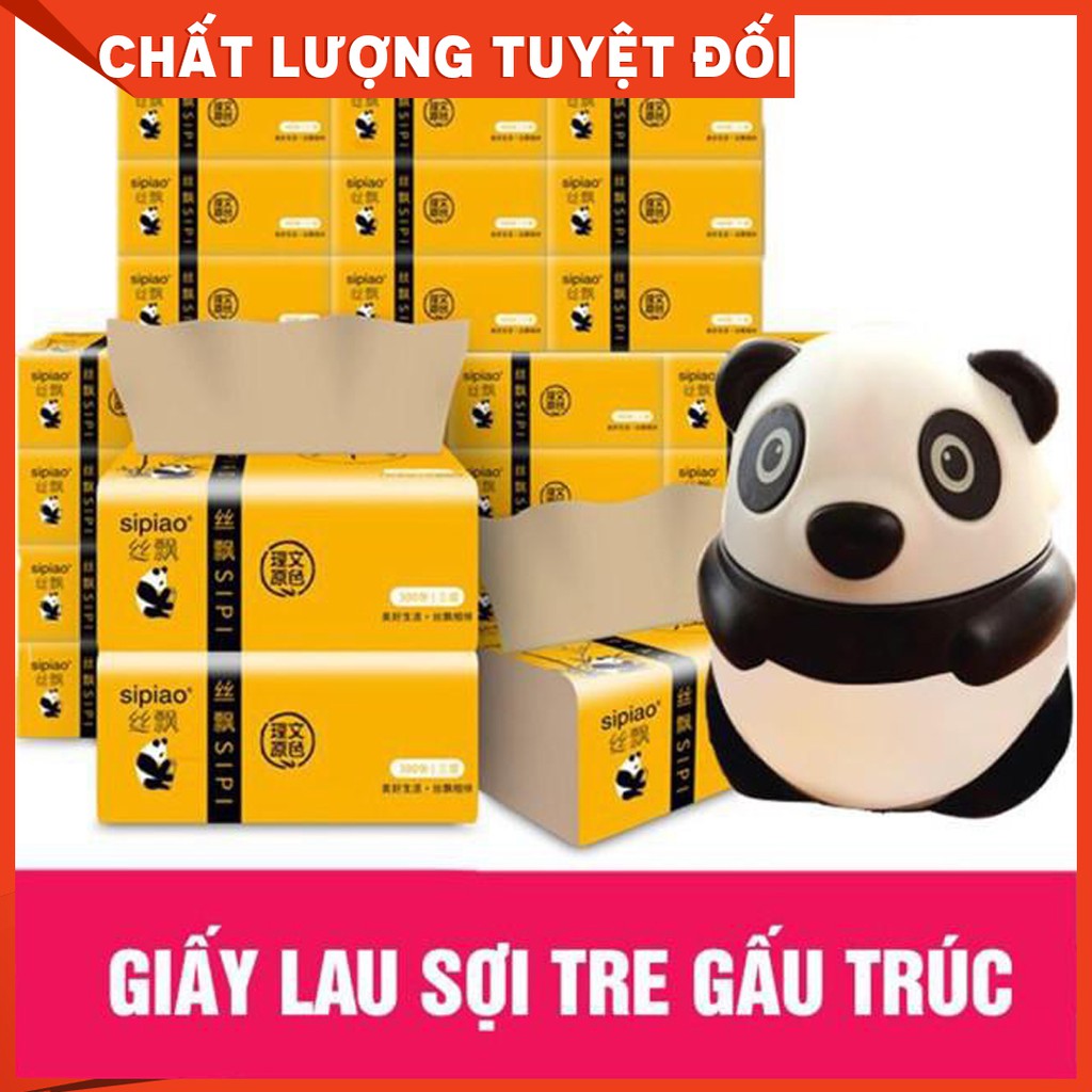 Thùng giấy ăn gấu trúc SIPAO (30 gói, gói 300 tờ)