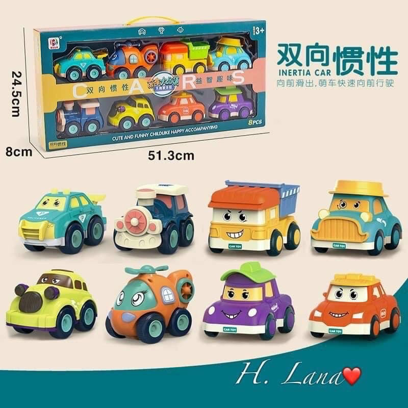 HỘP 8 XE POLI KAVY CHO BÉ