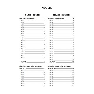 100 Đề Kiểm Tra Sinh Học 6