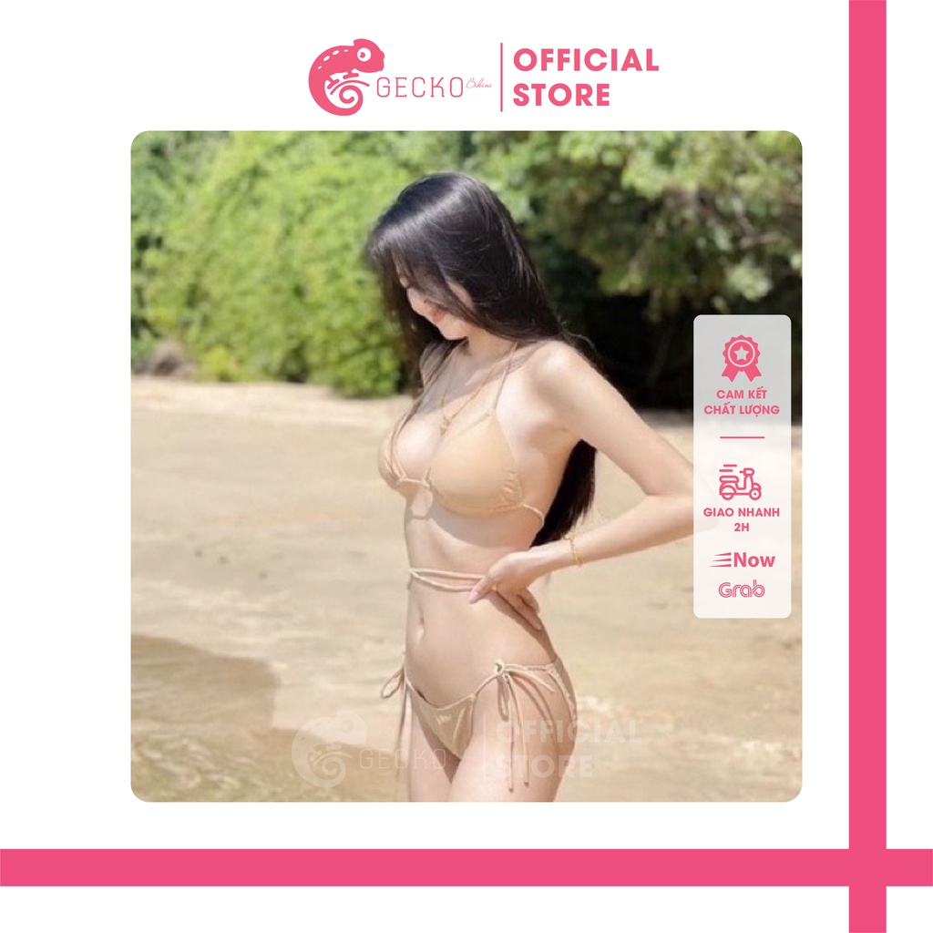 Bikini Đồ Bơi 2 Mảnh Tam Giác Màu Nude GK0278 (Ảnh Thật)