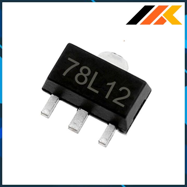 Linh Kiện IC Ổn Áp Nguồn 12V 78L12 0.1A SOT-89 Chân Dán - Linh Kiện TuHu
