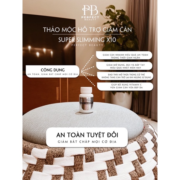 GIẢM CÂN SUPER SLIMMING X10 TẶNG KÈM GÓI DETOX