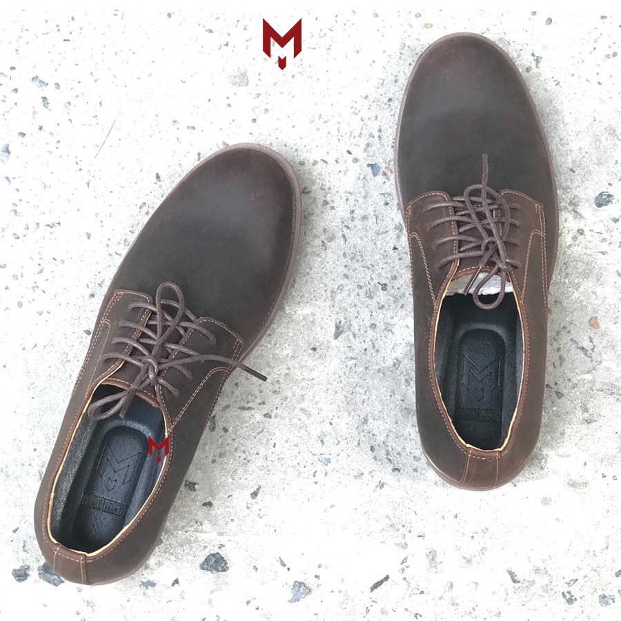 Giày nam MAD plain derby da bò sáp ngựa điên cao cấp cá tính thời trang nam | BigBuy360 - bigbuy360.vn