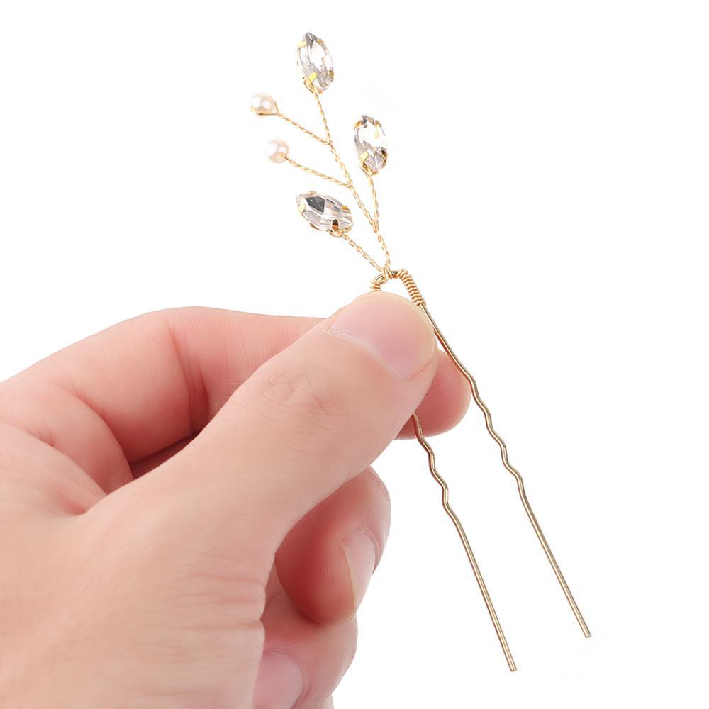 Bộ 6 Trâm Cài Tóc Phong Cách Vintage Dành Cho Cô Dâu|Kẹp Tóc Hình Hoa