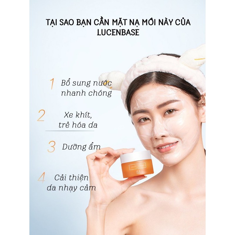 Mặt nạ ngủ Astaxangthin dưỡng trắng, chống lão hoá da Lucenbase 50g