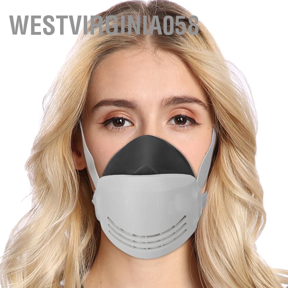 Westvirginia058 Rubber Dust Proof Respirator Mask Air Purifier Filter Protection