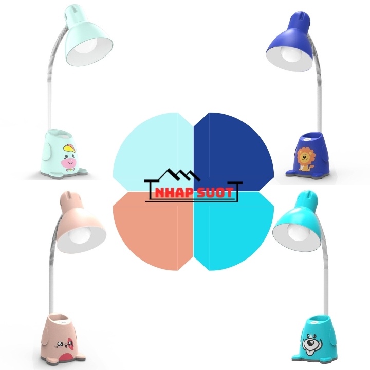 [Chính Hãng] Đèn Bàn Học Sinh RẠNG ĐÔNG LED Chống Cận Thị Tặng Kèm Bóng 5w Ánh Sáng Vàng (RD-RL-24.V2)
