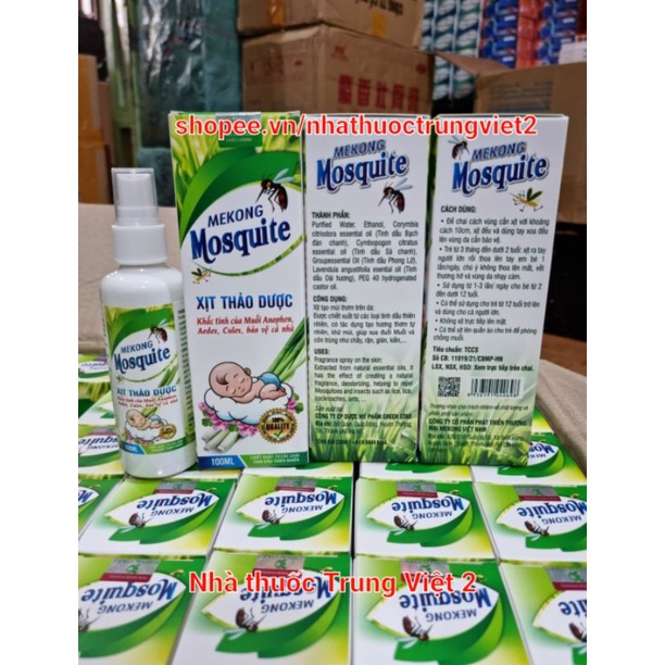 Xịt muỗi thảo dược Mekong chai 100ml