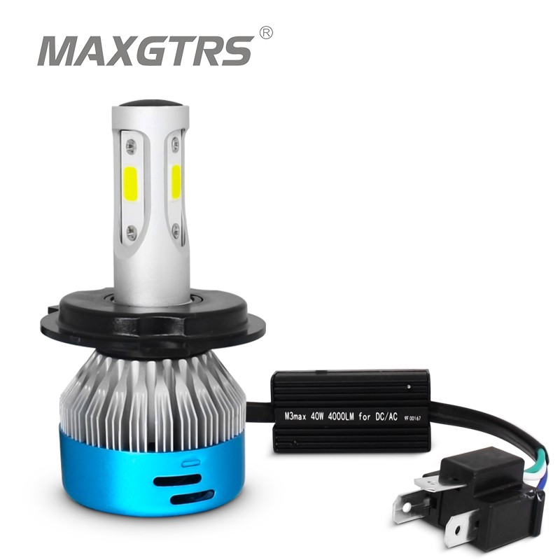 Đèn Pha LED MAXGTRS  H4 H6 P15D-25 Ba20D Cho Xe Mô Tô