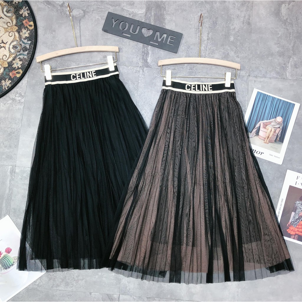 Chân váy lưới cạp CHỮ To 2 màu(kèm ảnh thật,video) | BigBuy360 - bigbuy360.vn