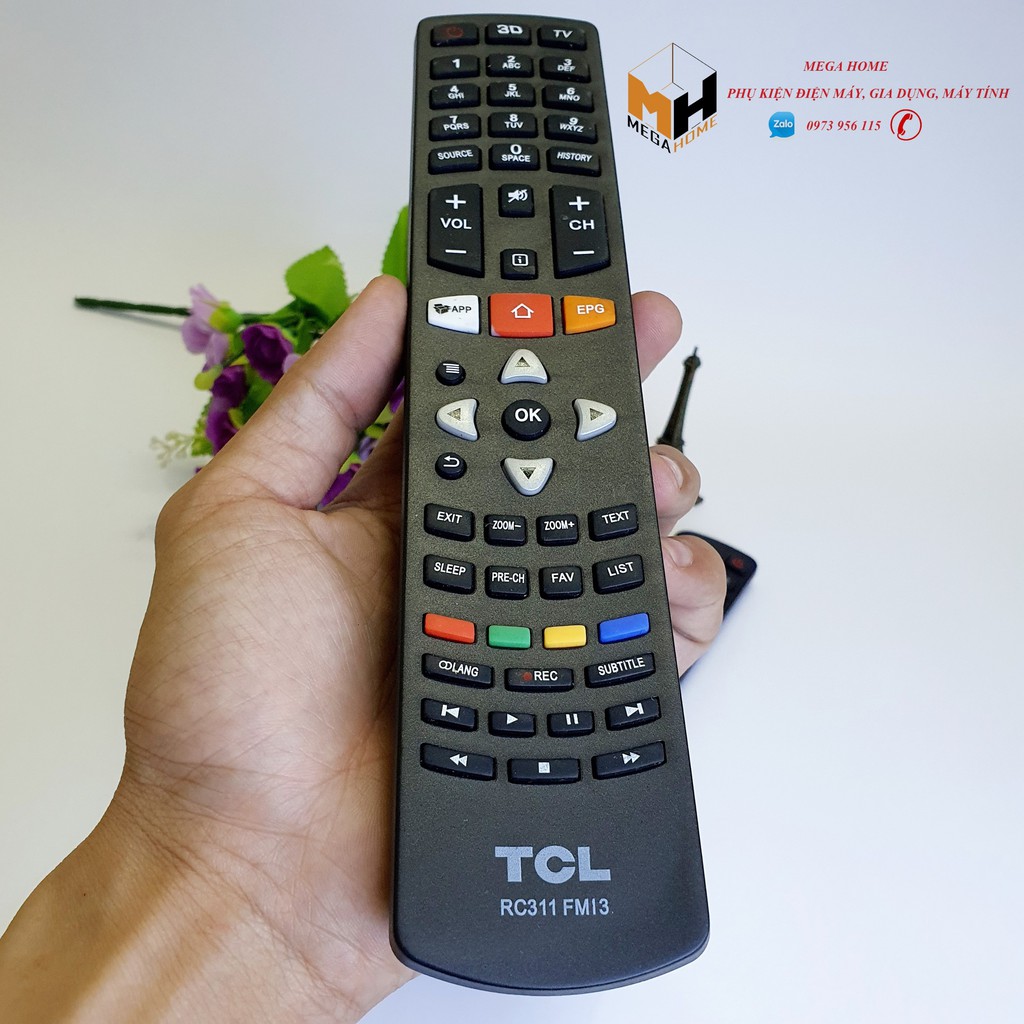 Điều khiển tivi TCL, Remote tivi TCL hàng đẹp, phím mềm