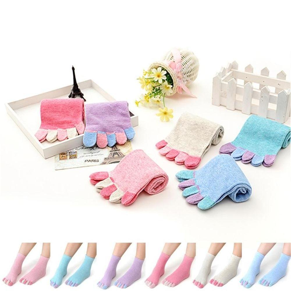 Vớ Mát Xa Năm Ngón Chống Trượt Mềm Mại Nhiều Màu Sắc Ấm Áp Dành Cho Nữ